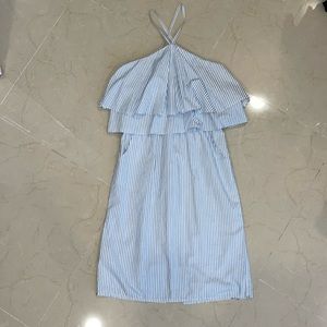 MANGO crisscross halter neck dress